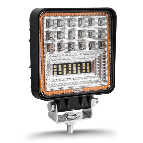 Farol auxiliar LED quadrado com luz direcional