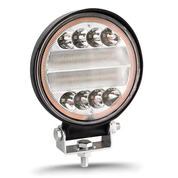 Farol auxiliar LED redondo com luz direcional